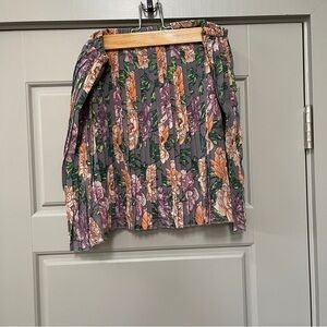 FRENCHI | Floral pleated skirt